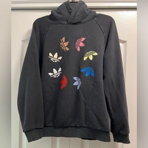 Adidas Logo Black Hooded Sweatshirt